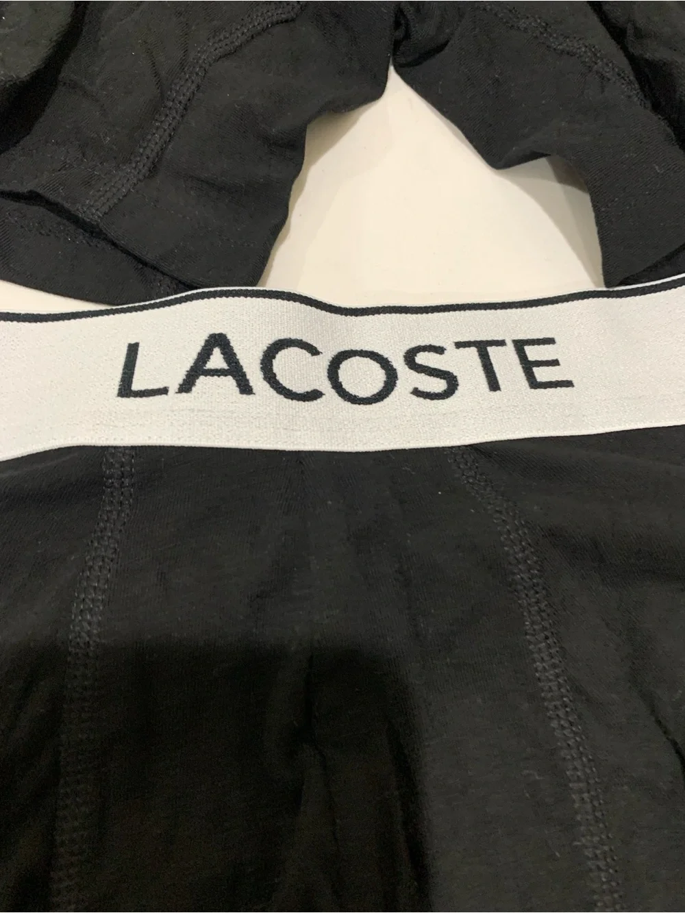 NWT Lacoste Men's Black Cotton Boxer Briefs - 3 lot Size XL